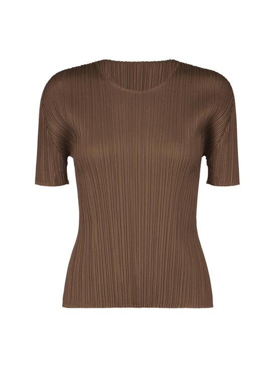  이세이 미야케 폴로 티셔츠 01a03d69 8be3 7203 a839 466726155739 BROWN - ISSEY MIYAKE