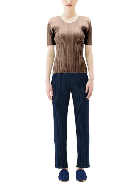  이세이 미야케 폴로 티셔츠 01a03d69 8be3 7203 a839 466726155739 BROWN - ISSEY MIYAKE