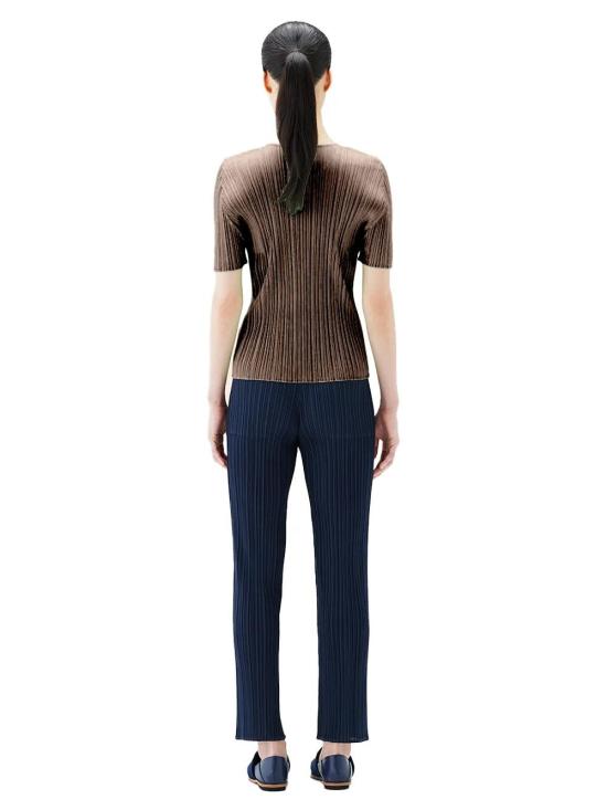  이세이 미야케 폴로 티셔츠 01a03d69 8be3 7203 a839 466726155739 BROWN - ISSEY MIYAKE