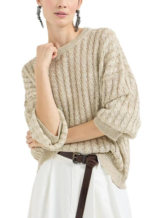  브루넬로 쿠치넬리 스웨터 01a03d69 21e6 74e4 9bd0 c3d1c1d5e2a3 BEIGE - BRUNELLO CUCINELLI