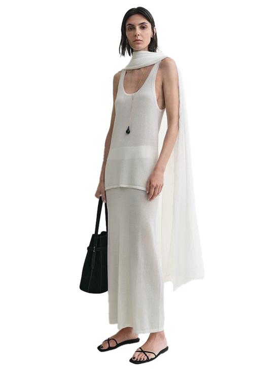  토템 민소매 티셔츠 01a03d6b 6121 71b9 9346 8a9d19aef88b WHITE - TOTEME