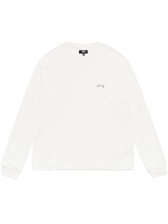 26FW 스투시 긴팔 티셔츠 1140333 1201 WHITE