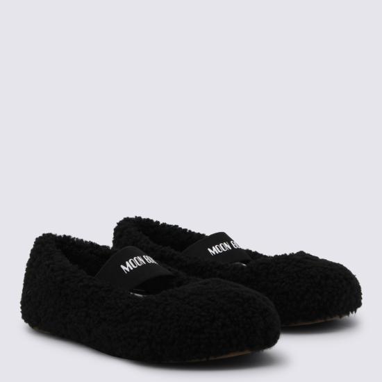 26FW 문부츠 시어링 퍼 발레리나 플랫슈즈 80D2400010 N001 BLACK - MOON BOOT