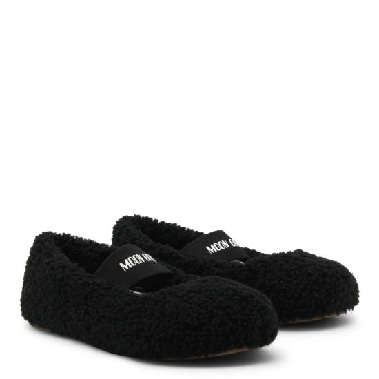 26FW 문부츠 시어링 퍼 발레리나 플랫슈즈 80D2400010 N001 BLACK - MOON BOOT