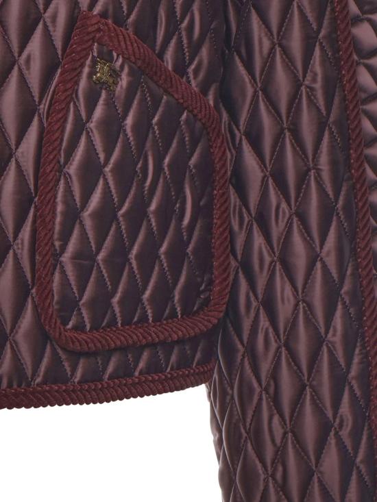 26FW 버버리 크롭 퀼팅 나일론 플로리스톤 자켓 8113543 C1494 BORDEAUX - BURBERRY