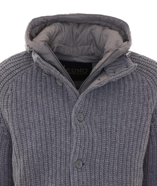 26FW 에르노 케이블 콘 스티치 울 재킷 케이블 콘 스티치 울 재킷 MC000231U 700649406 - HERNO