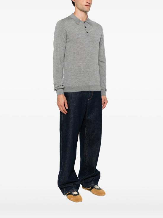 26FW 랑방 폴로 티셔츠 RM PL0012 K099 A26 178 ASH - LANVIN