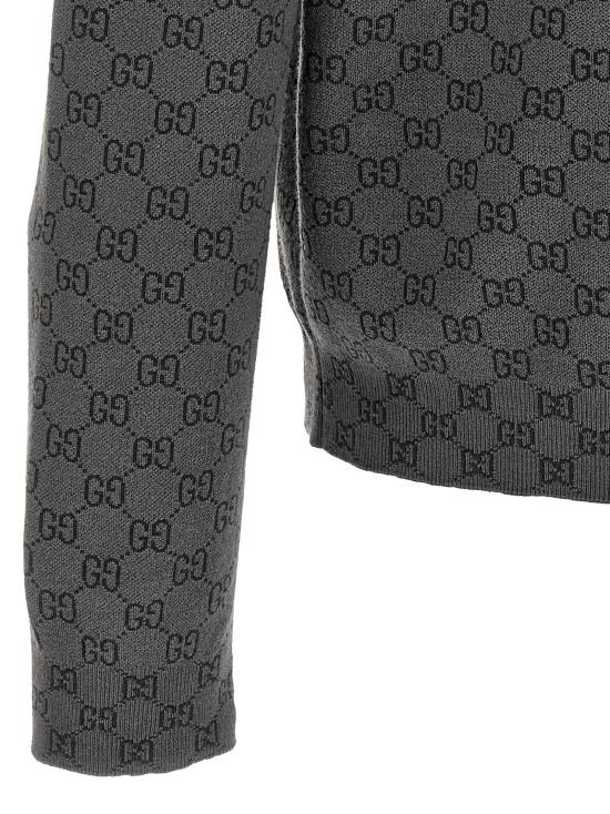 26FW 구찌 울 앤 실크 가디건 A0027KXKFMB1044 Gray - GUCCI