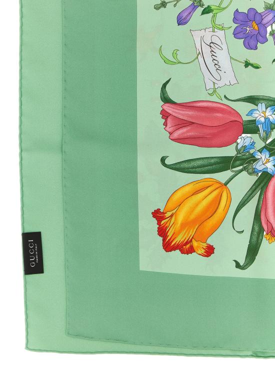 26FW 구찌 프린트 실크 트윌 까레 8234863G0013967 Green - GUCCI