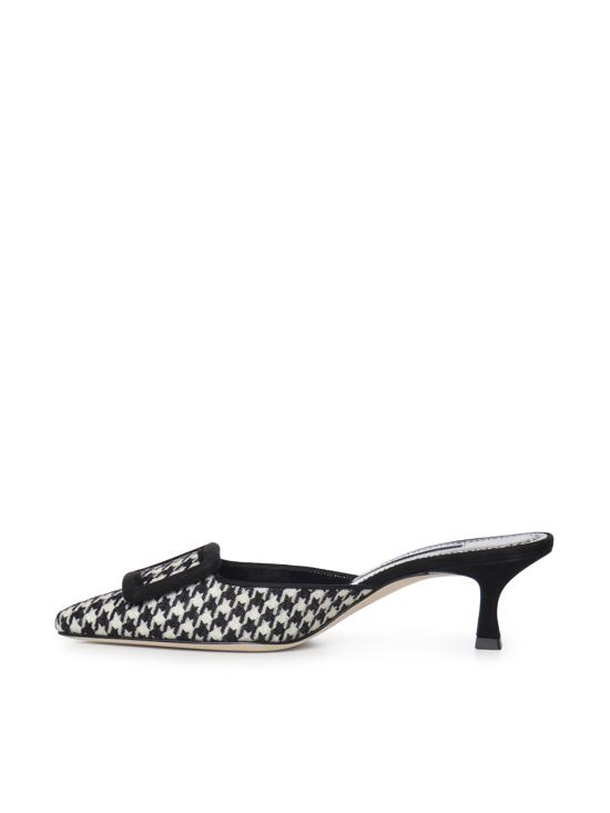 26FW 마놀로 블라닉 뮬/슬리퍼 3263191 979E CREAM BLACK - MANOLO BLAHNIK