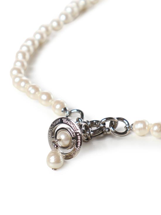 26FW 비비안웨스트우드 알렉사 펄 목걸이 63010111 02P226P226 PLATINUM CREAMROSE PEARL C - VIVIENNE WESTWOOD