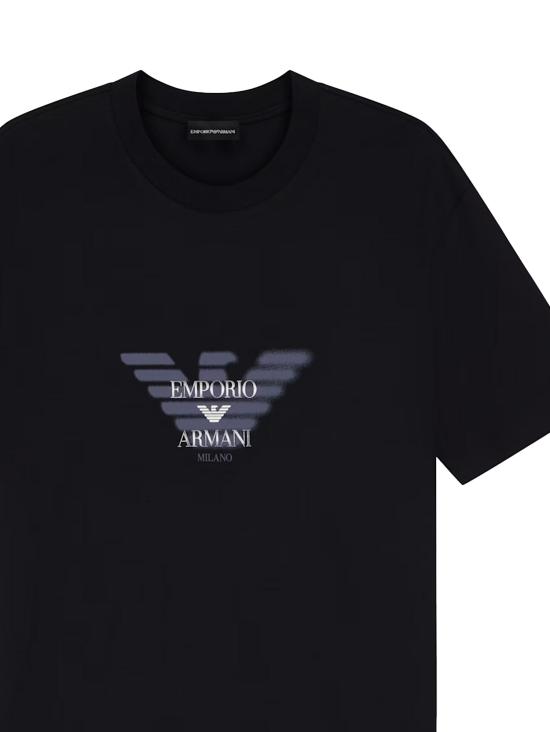 26FW 엠포리오 아르마니 반팔 티셔츠 EM006765 AF10017UC001 BLACK - EMPORIO ARMANI