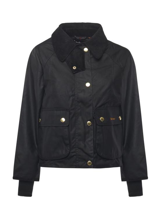 26FW 바버 크롭드 비드넬 왁스 재킷 LWX1403 BK71 BLACK CLASSIC
