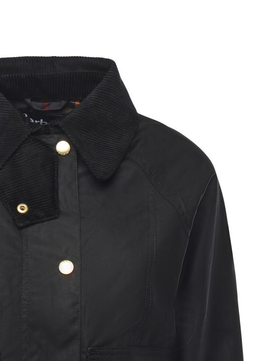 26FW 바버 크롭드 비드넬 왁스 재킷 LWX1403 BK71 BLACK CLASSIC - BARBOUR