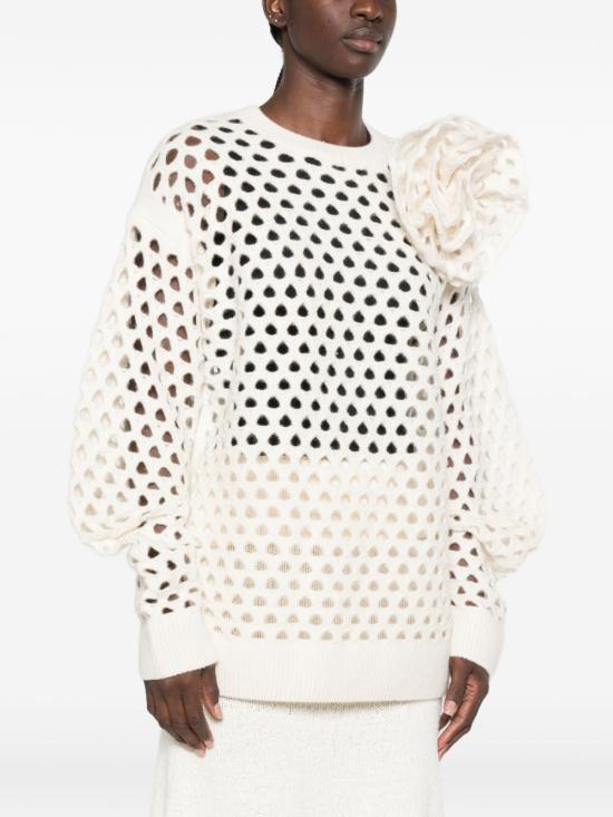 26FW 블루마린 스웨터 RF6160MAB35 X0817 BIANCO - BLUMARINE