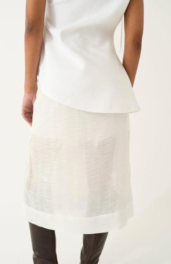  더 가먼트 반팔 티셔츠 가먼트 글램 비대칭 티셔츠 에크루 - THE GARMENT