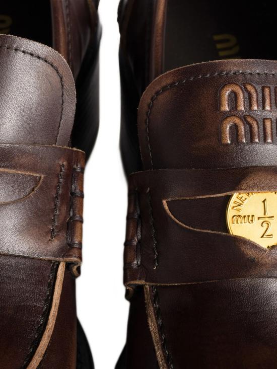 26FW 미우미우 로퍼 5D276EF 050 3G48F0192 EBONY - MIU MIU