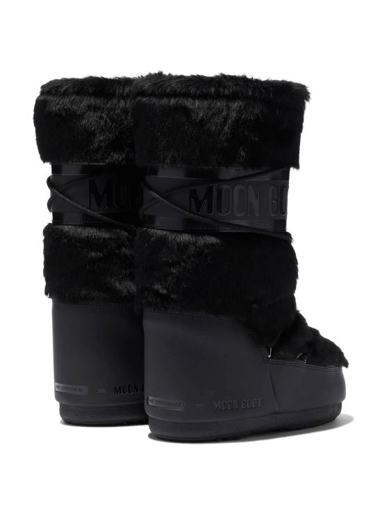 26FW 문부츠 아이콘 포우 퍼 부츠 1408900 N001 BLACK - MOON BOOT