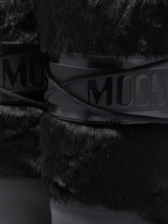 26FW 문부츠 아이콘 포우 퍼 부츠 1408900 N001 BLACK - MOON BOOT