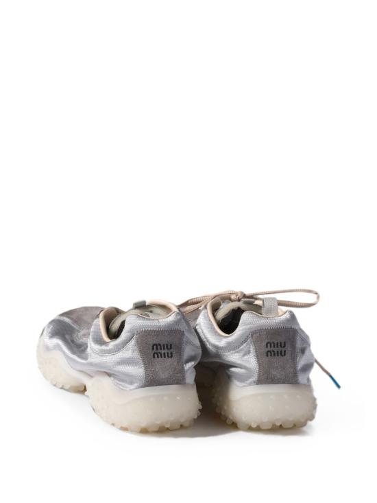 26FW 미우미우 버블 테크니컬 패브릭 및 스웨이드 스니커즈 5E806EF A045 3M0KF0424 CLOUD - MIU MIU