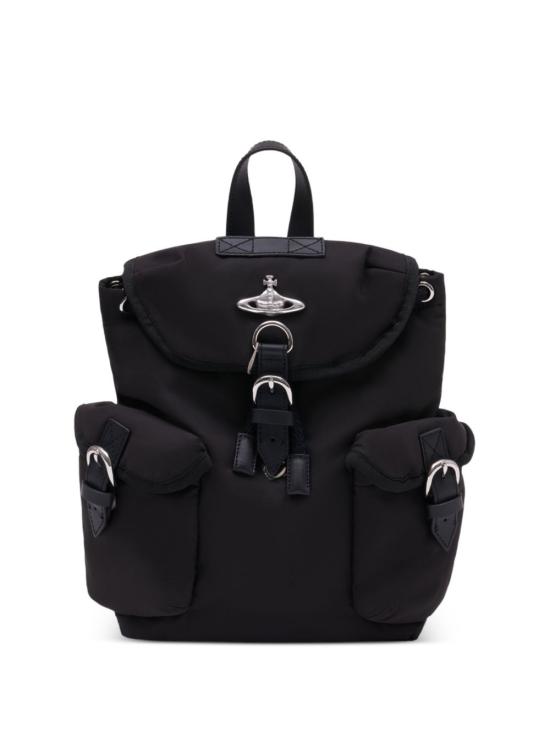 26FW 비비안웨스트우드 ORB 하이랜드 스몰 백팩 4A03000AU W019EN403 BLACK SILVER