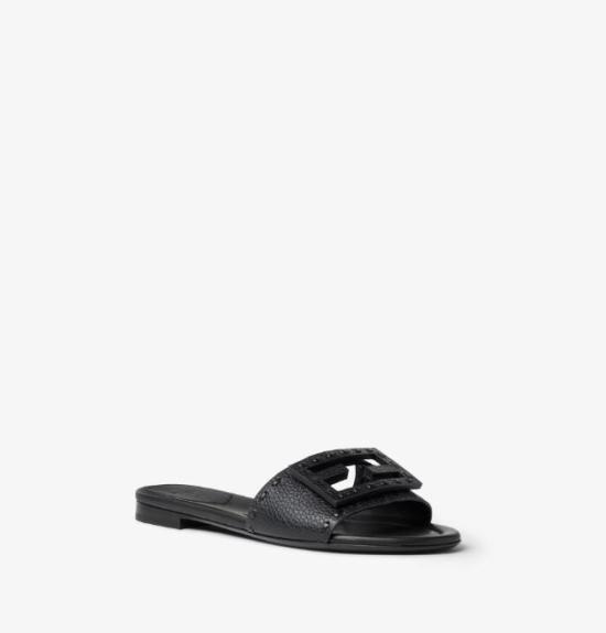 26FW 펜디 바게트 시에나 레더 슬라이드 8R8136 AQY2F0QA1 BLACK - FENDI
