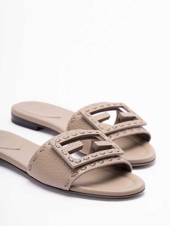 26SS 펜디 바게트 시에나 레더 슬라이드 8R8136 AQY2F1MXM TORTORA - FENDI
