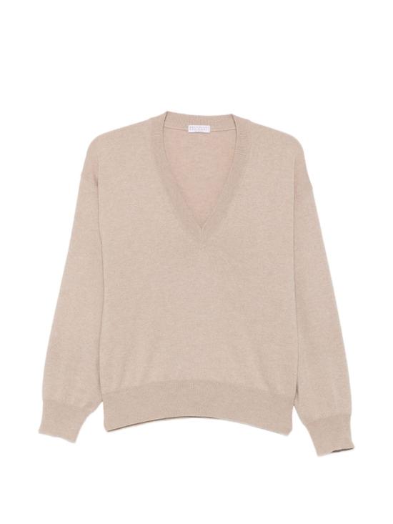 26FW 브루넬로 쿠치넬리 스웨터 M12244412 C9991 BEIGE