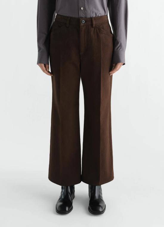 르메르 팬츠 019fb281 2fc9 7c37 ae16 0c66cdf3d145 BROWN - LEMAIRE