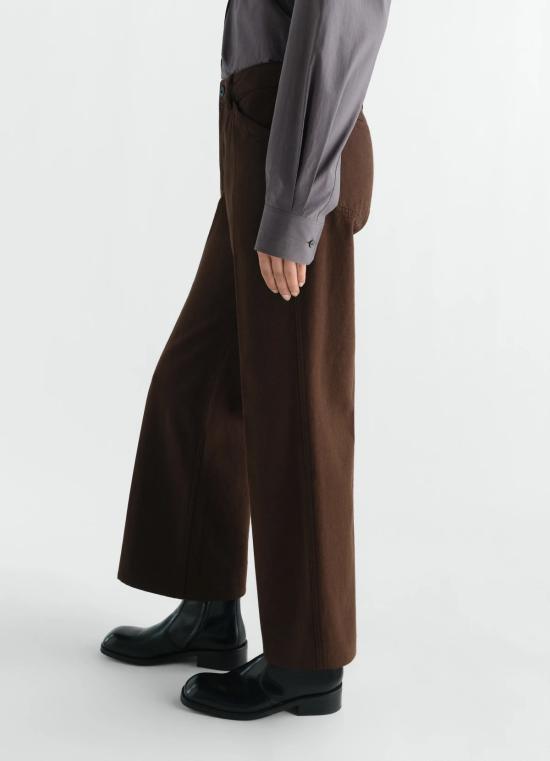 르메르 팬츠 019fb281 2fc9 7c37 ae16 0c66cdf3d145 BROWN - LEMAIRE