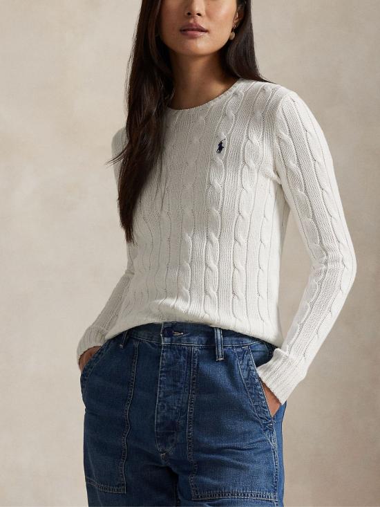 26FW 랄프 로렌 스웨터 211971869 007 WHITE - RALPH LAUREN