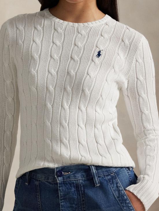 26FW 랄프 로렌 스웨터 211971869 007 WHITE - RALPH LAUREN