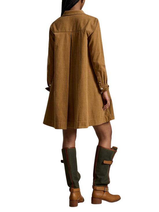 26FW 랄프 로렌 미디 원피스 211B22153 003 BROWN - RALPH LAUREN