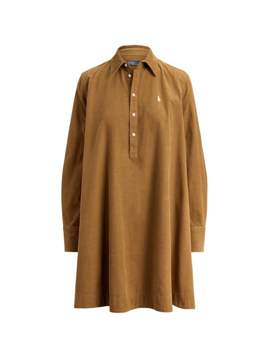 26FW 랄프 로렌 미디 원피스 211B22153 003 BROWN