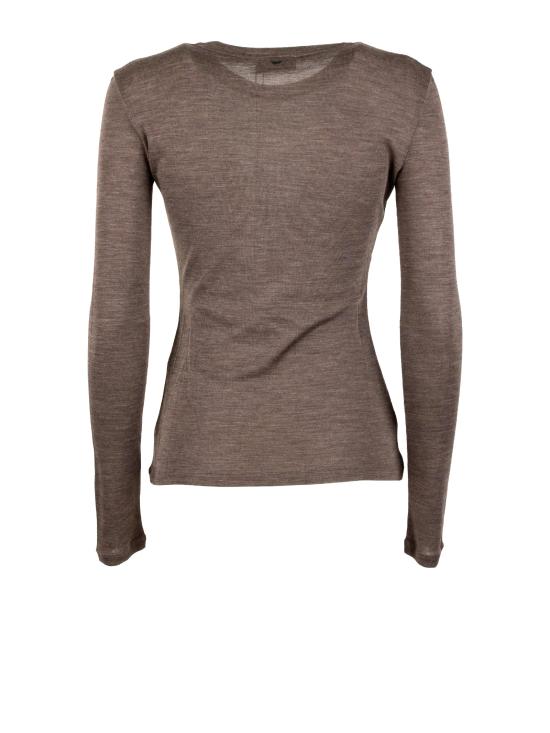 26FW 위켄드막스마라 긴팔 티셔츠 2625946022600 PATTO006 MARRON GLACE - WEEKEND MAX MARA