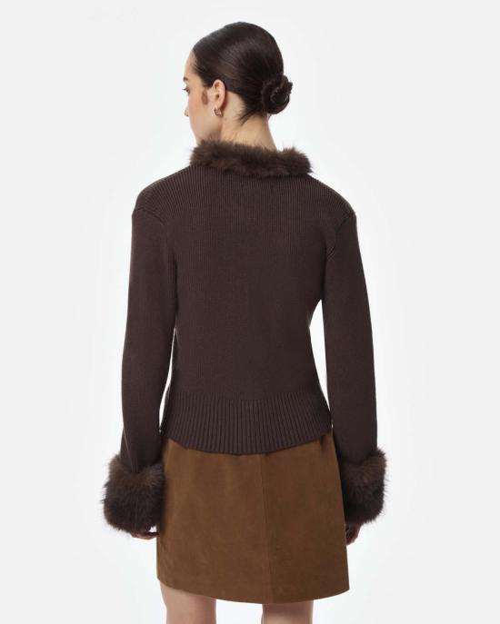  아파리 가디건 Apparis Rosa Cardigan 브라운/포브 멀티 - APPARIS