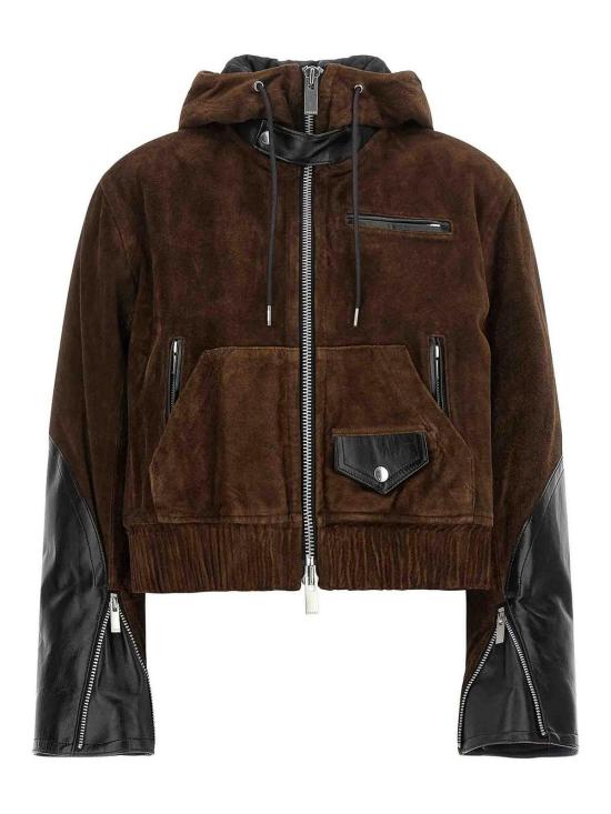 26FW 사카이 가죽 자켓 2608662601 BROWN
