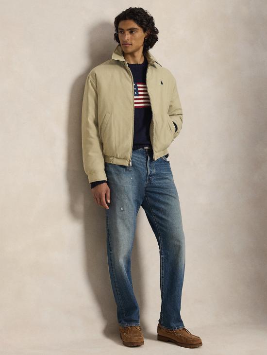 26FW 랄프 로렌 자켓 트윌 콘 임보티투라 베이지 색상의 Giacca Sportiva - RALPH LAUREN