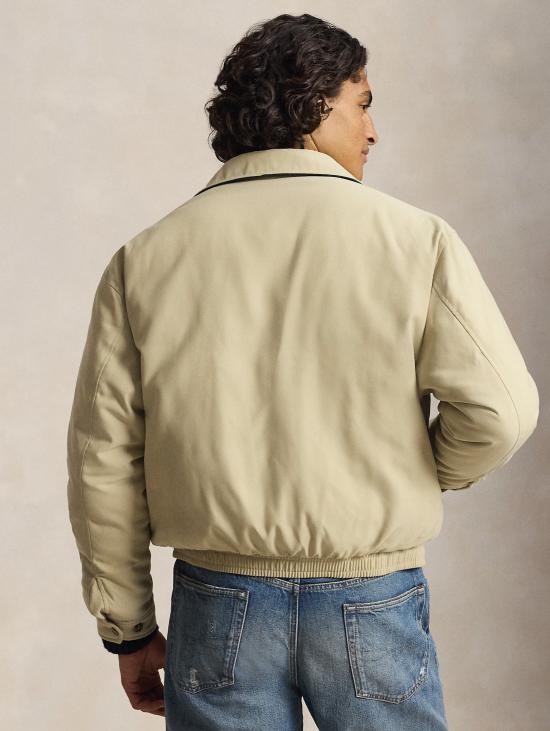 26FW 랄프 로렌 자켓 트윌 콘 임보티투라 베이지 색상의 Giacca Sportiva - RALPH LAUREN