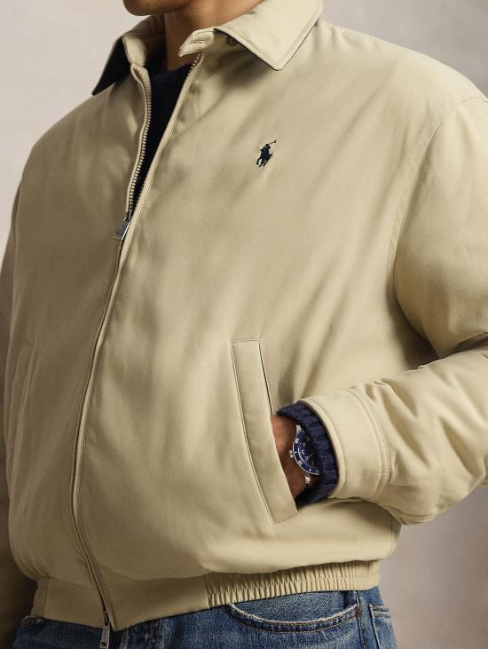 26FW 랄프 로렌 자켓 트윌 콘 임보티투라 베이지 색상의 Giacca Sportiva - RALPH LAUREN