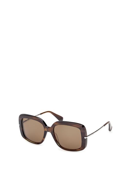 26FW 막스마라 선글라스 MM0195 61N LIGHT BROWN STRIPED SHINY PALLADIUM - MAX MARA
