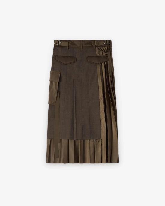  사카이 스커트 019f40f3 af35 7d5d a3ad 9fa7311a6165 BROWN - SACAI
