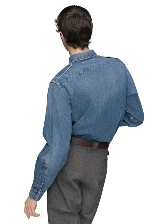  마르지엘라 셔츠 01a03d6a ed73 7451 b47a 6526c1516d41 BLUE - MAISON MARGIELA