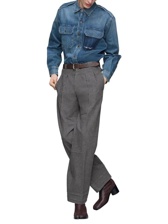  마르지엘라 셔츠 01a03d6a ed73 7451 b47a 6526c1516d41 BLUE - MAISON MARGIELA