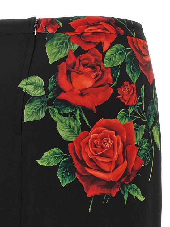 26FW 돌체앤가바나 스커트 로즈  블랙 - DOLCE & GABBANA