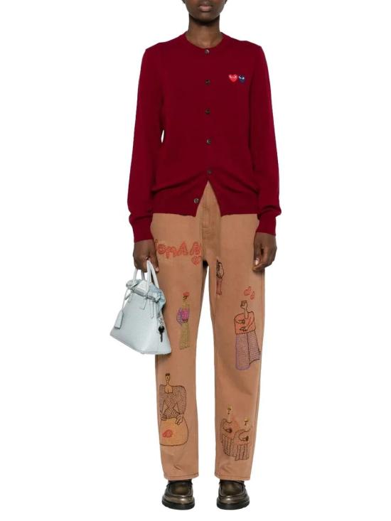 꼼데가르송 니트웨어 01a03d69 611c 71b1 9a95 08910ac24306 BURGUNDY - COMME DES GARCONS