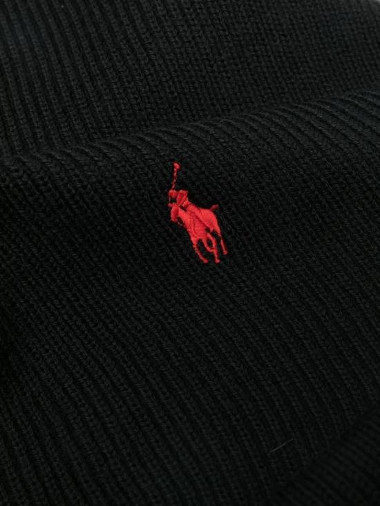 26FW 폴로 랄프로렌 포니 로고 자수 립 니트 스카프 710 886136 001 BLACK - POLO RALPH LAUREN