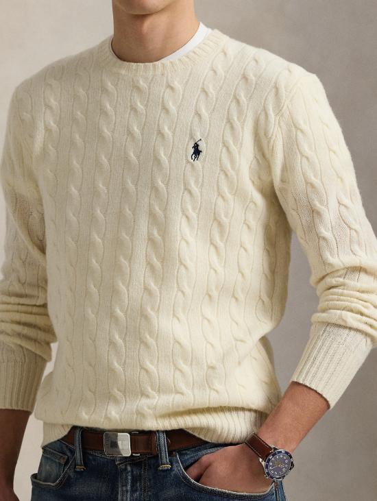 26FW 랄프 로렌 스웨터 미스토 캐시미어 크레마 소재의 말리아 지로콜로 - RALPH LAUREN