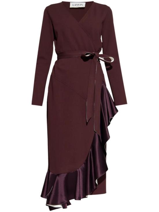  랑방 원피스 RWDR01525963A24 39 Burgundy