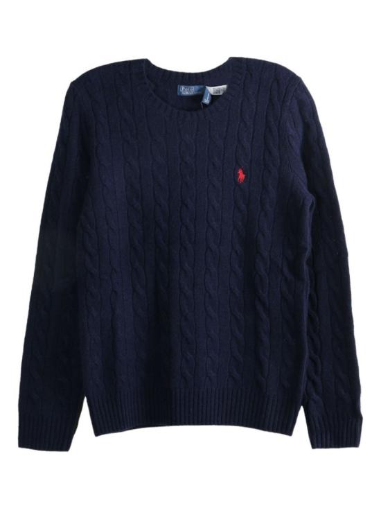 26FW 폴로 랄프로렌 폴로 자수 케이블 니트 스웨터 211971865003HUNTER NAVY Blue